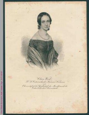 Porträt von Clara Schumann