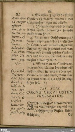 Cap. XXIX. Cornu Cervi Ustum Praeparatum