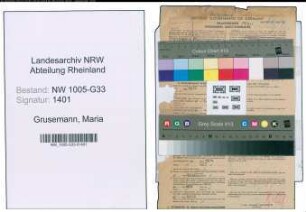 Entnazifizierung Maria Grusemann , geb. 10.05.1901 (Lehrerin)