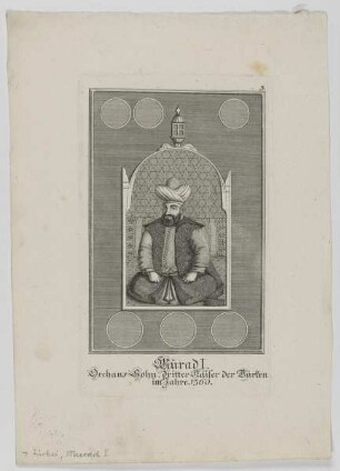 Bildnis des Murad I., Sultan des Osmanischen Reiches