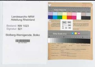 Entnazifizierung Bolko Zu Stolberg-Wernigerode , geb. 13.10.1885 (Landwirt)