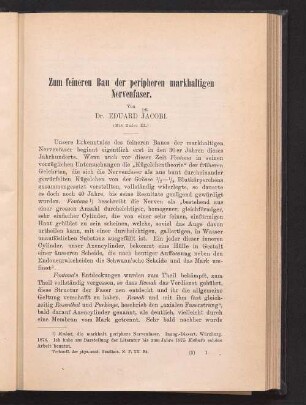 Zum feineren Bau der peripheren markhaltigen Nervenfaser