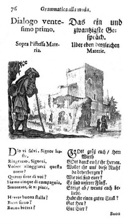 Dialogo ventesimo primo. Sopra l'istessa Materia. / Das ein und zwanzigste Gepräch. Über eben dergleichen Materie.