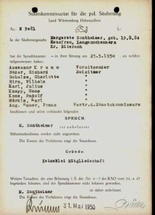 Sontheimer, Margarete