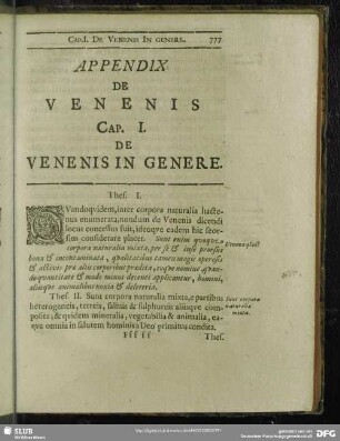 Appendix De Venenis