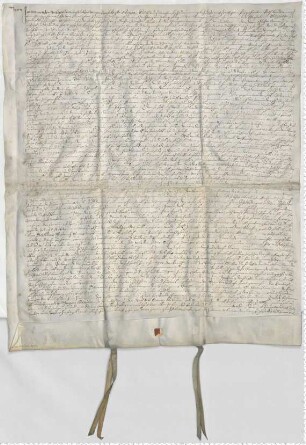 Eheberedung des Hartwig Töbing, Sohn des verstorbenen Herrn Georg Töbing und Magdalena Musseltinsz. Es besiegeln die Ratsmannen Harmen Kuleman und Heinrich Witzendorff.