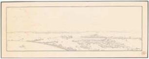 Landschaft (Ehrenmal bei Tannenberg ?): Perspektivische Ansicht (Vogelschau)