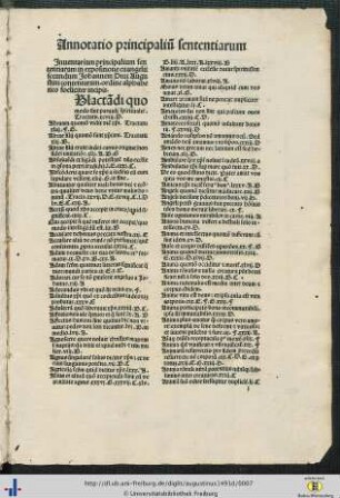 Annotatio principalium sententiarum
