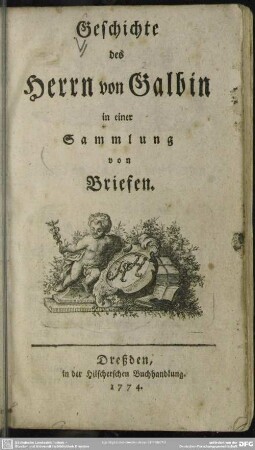 Geschichte des Herrn von Galbin in einer Sammlung von Briefen