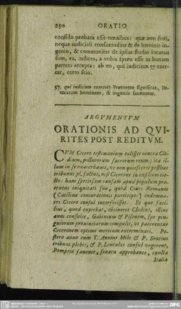 [Oratio Ad Quirites Post Reditum]