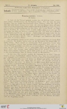 Heft V (Mai 1910)
