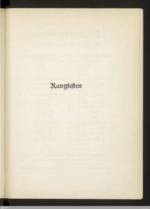 Ranglisten