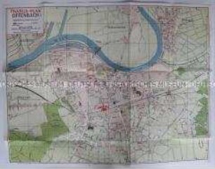Nachdruck eines historischen Stadtplans von Offenbach aus dem Jahr 1926