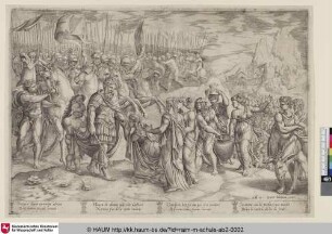 [Abigaïl apportant des présens à David; Abigail offering gifts to David; Abigajil bringt König David Geschenke dar]
