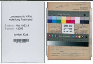 Entnazifizierung Kurt Jordan , geb. 01.02.1903 (Sekretaer)
