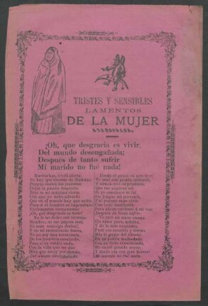 Tristes y sensibles lamentos de la mujer abandonada