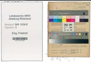 Entnazifizierung Friedrich Eing , geb. 16.05.1911 (Lokfuehrer)