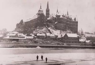 Burgberg mit Albrechtsburg und Dom vom rechten Elbufer (von Südost)