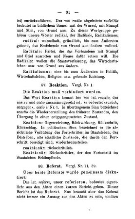 57. Reaktion.
