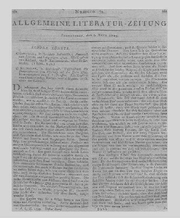 Almanach für das Jahr der christlichen Zeitrechnung : für Deutschlands Mittelpunkt berechnet. Karlsruhe: Macklot 1798 Nebent.: Carlsruher Almanach zum Nutzen und Vergnügen