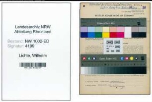 Entnazifizierung Wilhelm Lichte, geb. 24.08.1900 (Lehrer)