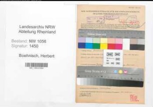 Entnazifizierung Herbert Boehnisch , geb. 05.02.1902 (Angestellter)