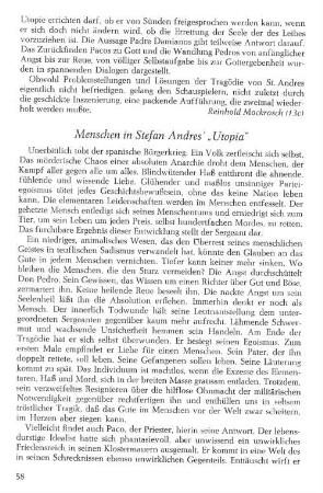 Menschen in Stefan Andres' "Utopia"