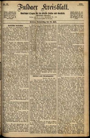 Ausgabe vom Donnerstag, den 19. Juli 1883.