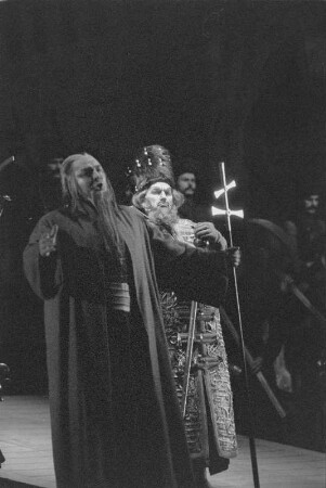 Szenenbilder aus "Chowanschtschina" von Modest Mussorgski. Staatsoper Berlin, 13.11.1958
