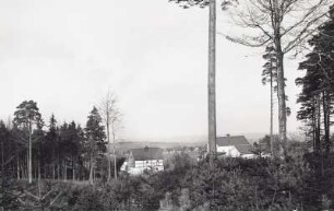 Hintergersdorf (Tharandt-Hintergersdorf). Waldschänke am Nordrand des Tharandter Waldes. Blick nach Nordnordost