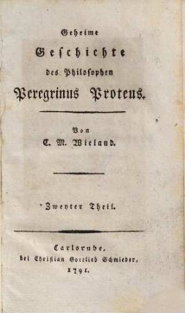 Geheime Geschichte des Philosophen Peregrinus Proteus, 2