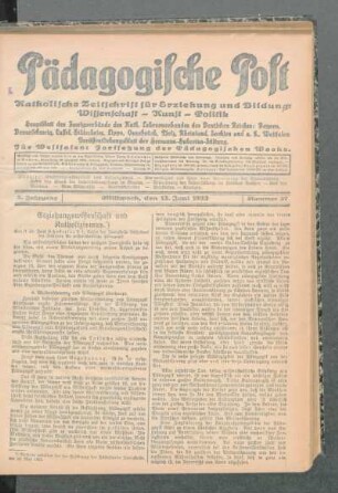 Erziehungswissenschaft und Katholizismus