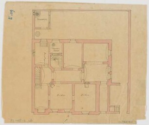 Thiersch, August ; München, Heßstr.; Privathaus - Grundriss