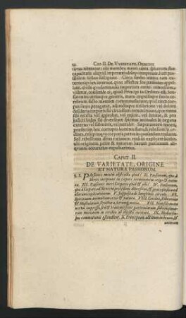 Caput II. De Varietate, Origine Et Natura Passionum.