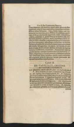 Caput II. De Varietate, Origine Et Natura Passionum.