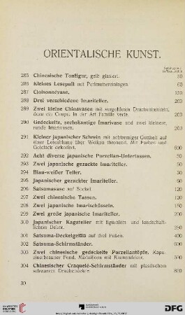 Orientalische Kunst (Nr. 285-334)