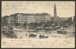 Ansichtskarte „Platz vor dem Görlitzer Bahnhof“, Spreewaldplatz [2/2]
