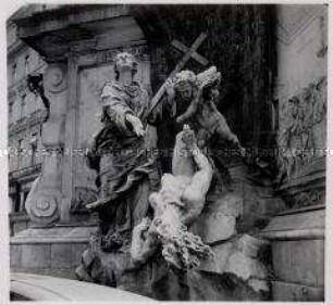 Wien, Wiener Graben, Pestsäule, Glaube und Pest (Detail)