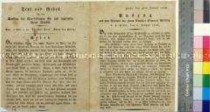 Auszug aus dem Reskript des Herrn Ministers Simeon Excellenz Kassel, 6. Jan. 1808