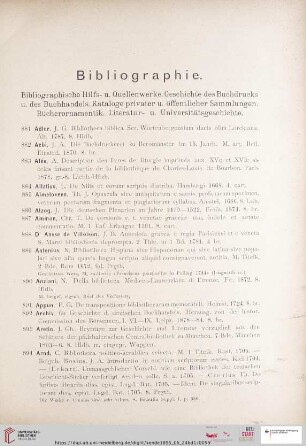 Bibliographie (Nr. 881 - 1521)
