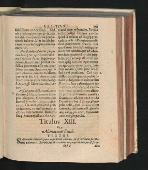 Titulus XIII. De Alenatione Feudi.