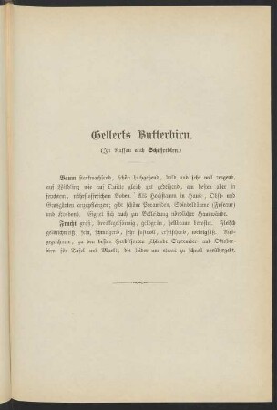 Gellerts Butterbirn. (In Nassau auch Schäferbirn.)