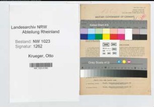 Entnazifizierung Otto Krueger , geb. 08.05.1895 (Gerichtsvollzieher)