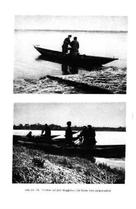 Abb. 30-31. Trecken auf dem Müggelsee. Die Leine wird aufgewunden