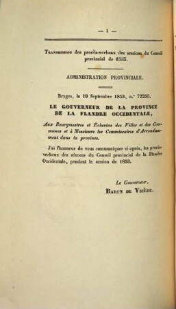Procès-verbaux. 1853