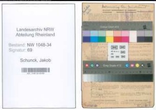 Entnazifizierung Jakob Schunck , geb. 12.01.1888 (Verwaltungsbeamter)
