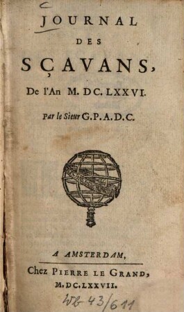 Journal des sçavans. 1676 (1677)