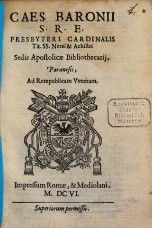 Paraenesis ad rempublicam Venetam