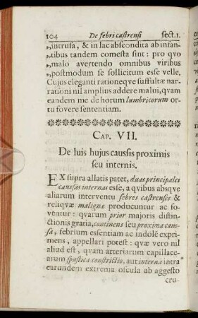 Cap. VII. De luis hujus causis proximis seu internis.