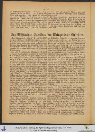 Zur 800jährigen Jubelfeier des Weingartener Blutrittes.